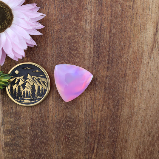 Aurora Opal Cabochon - approx. 17 x 17 x 4.9 mm
