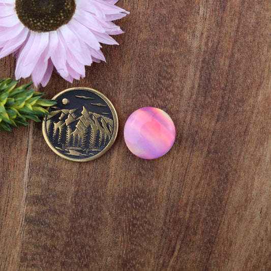 Aurora Opal Cabochon - approx. 14 x 14 x 4.7 mm
