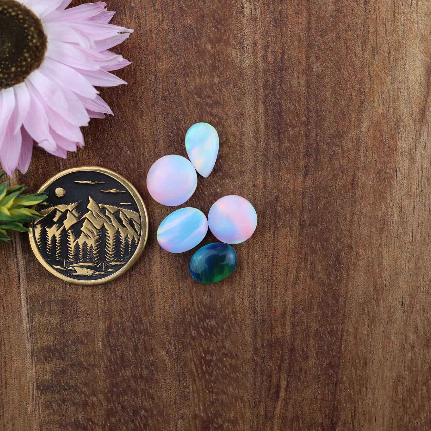 Aurora Opal Cabochon Set of 5 - Mixed Size