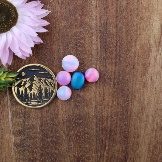 Aurora Opal Cabochon Set of 5 - Mixed Size
