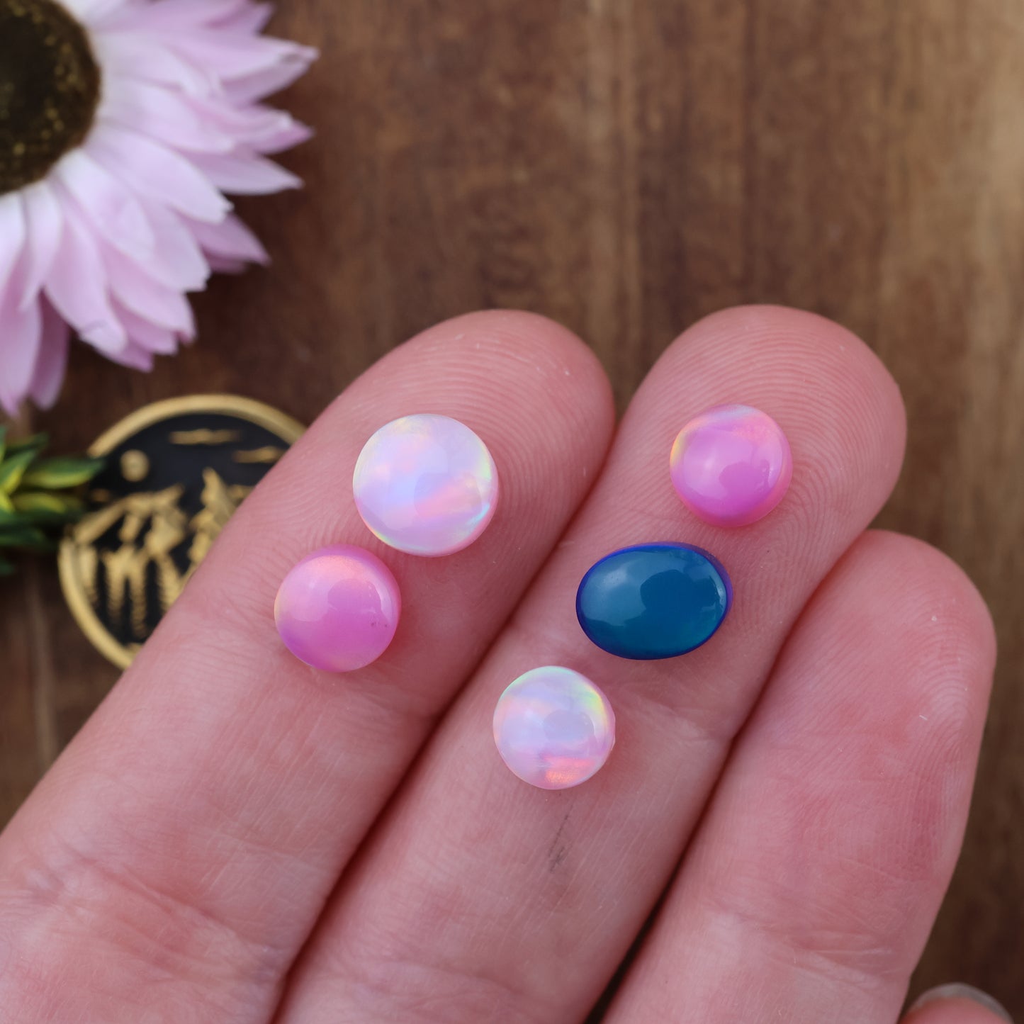 Aurora Opal Cabochon Set of 5 - Mixed Size