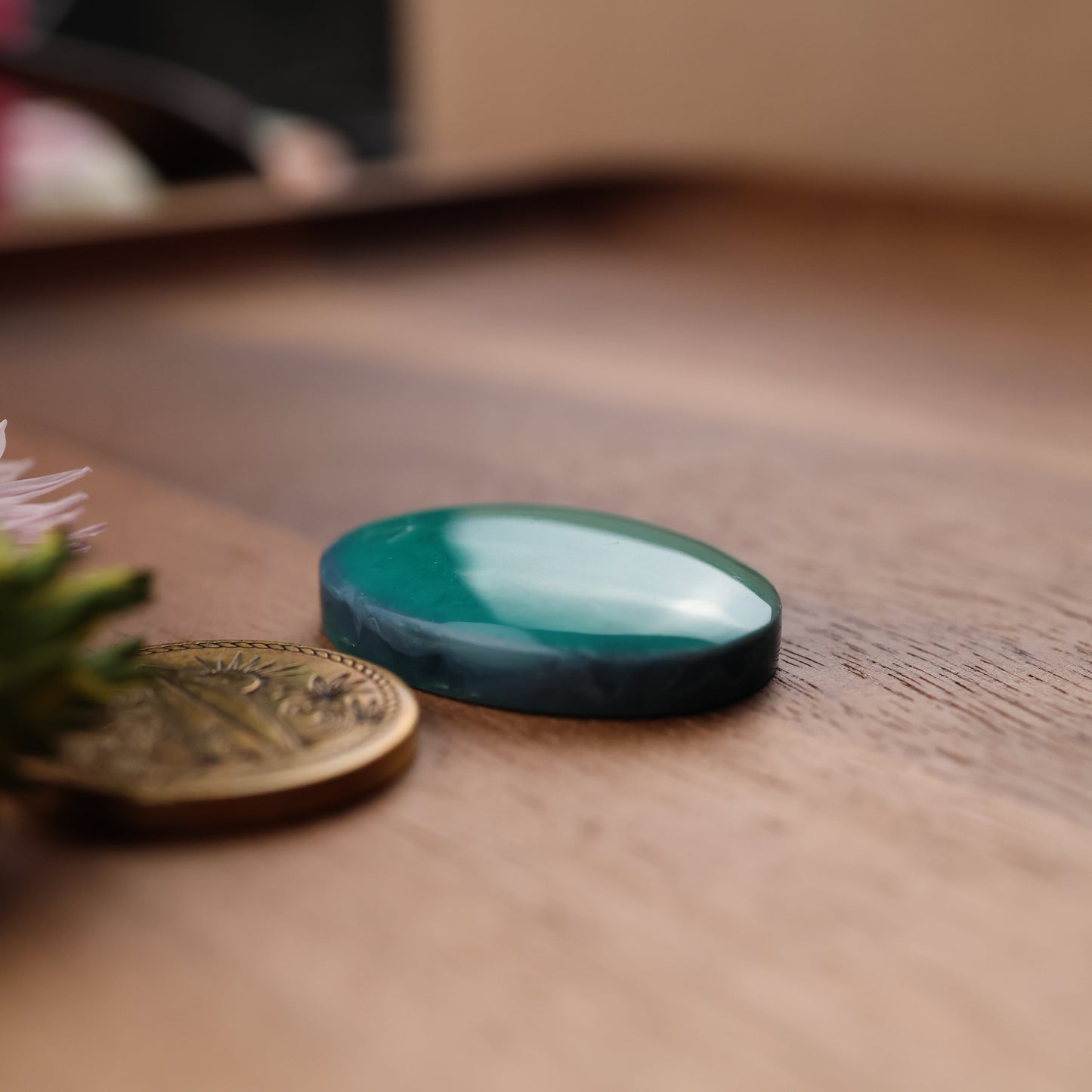 Gower Surfite Cabochon - approx. 28 x 21 x 5.6 mm