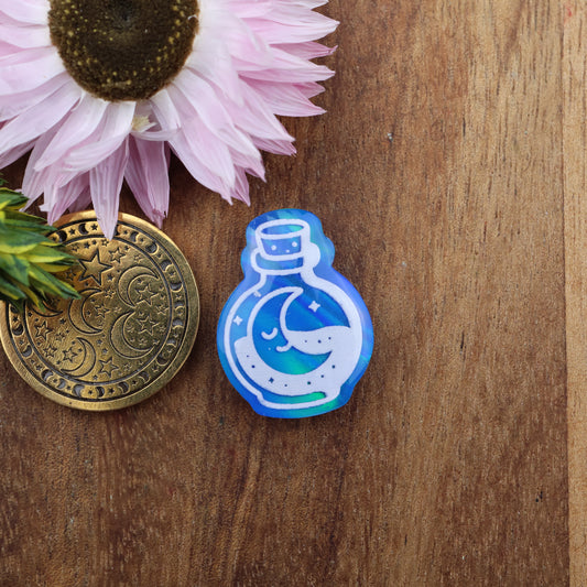 Aurora Opal & Engraved Acrylic Doublet Cabochon - approx. 20 x 15 x 5.2 mm