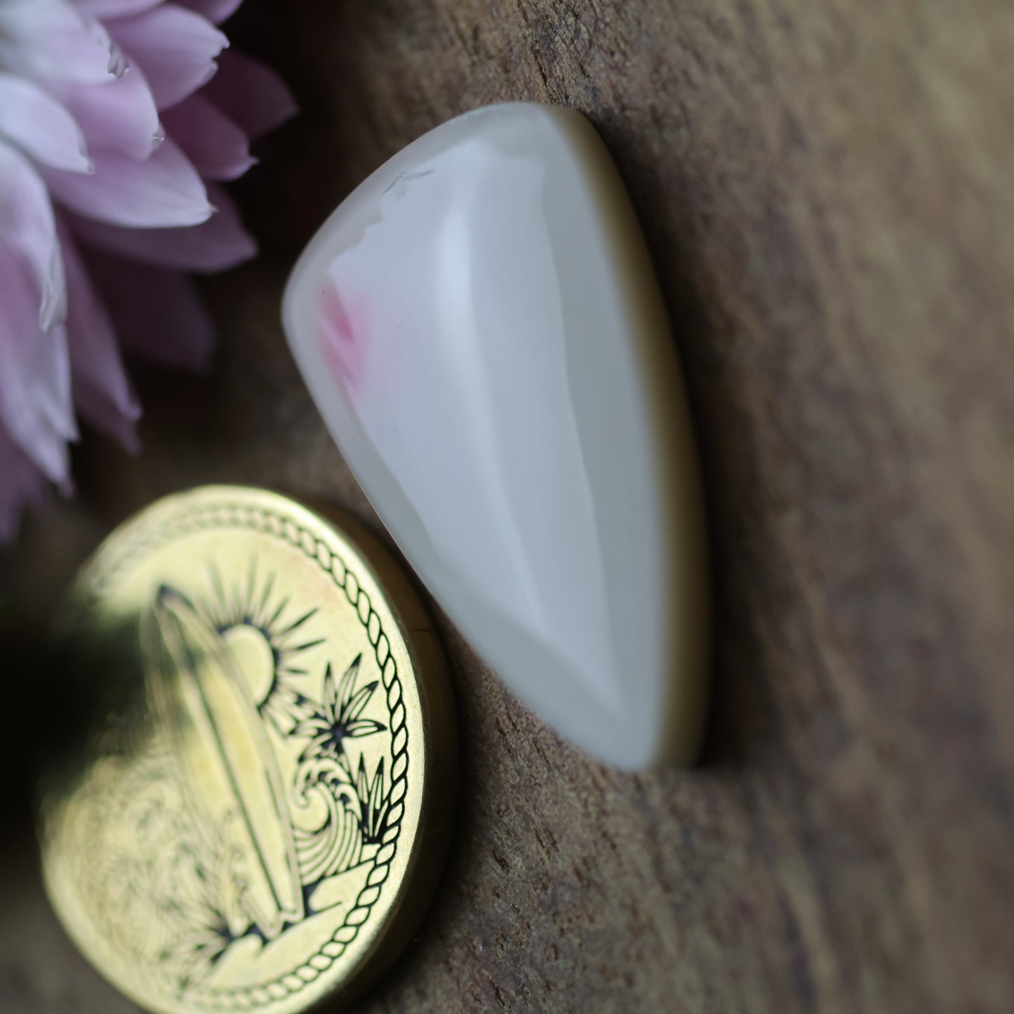 Gower Surfite Cabochon - approx. 24 x 14 x 4.8 mm