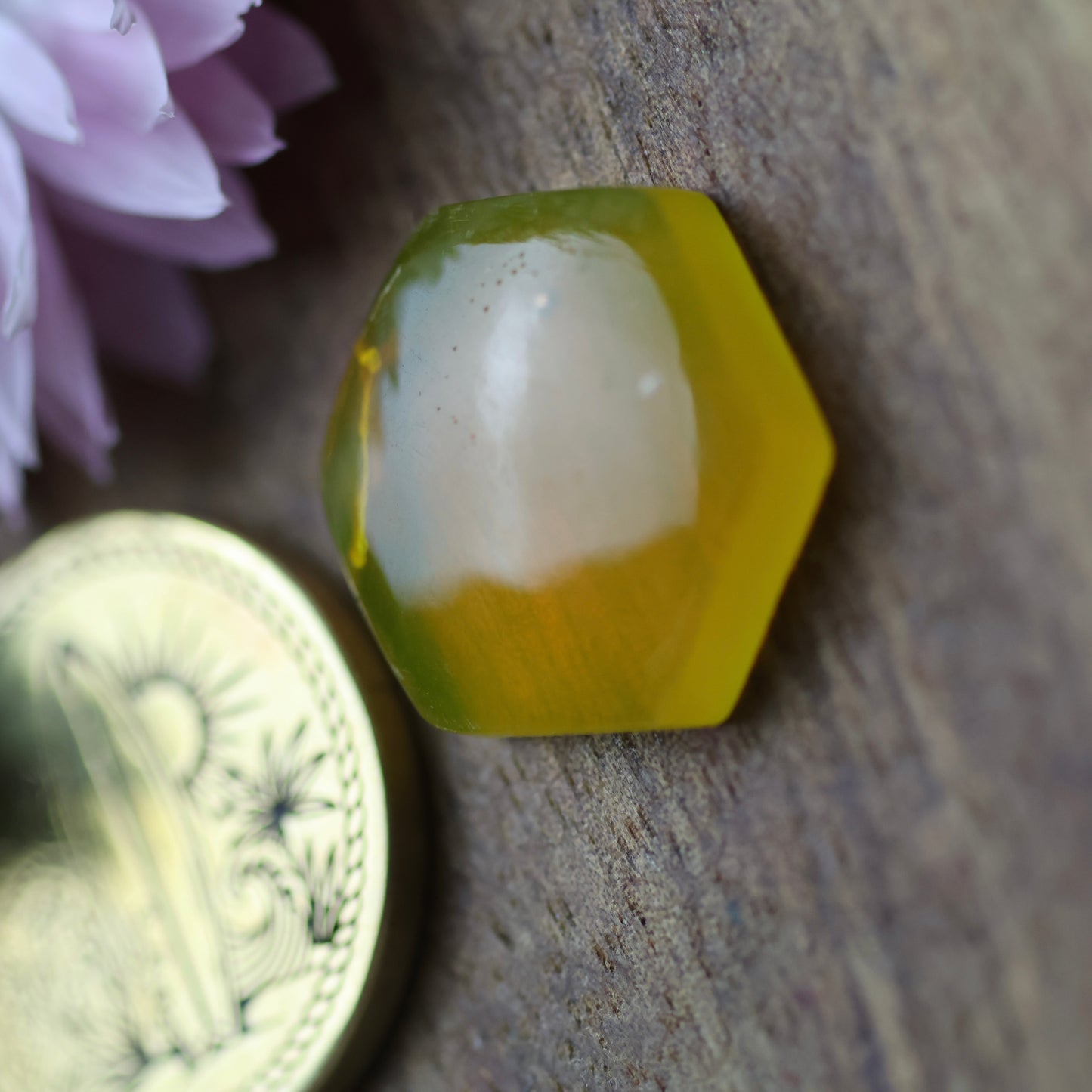 Gower Surfite Cabochon - approx. 15 x 17 x 4.5 mm