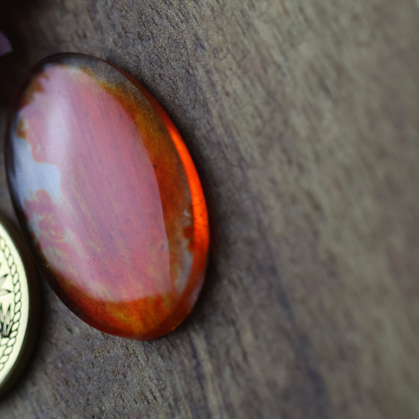 Gower Surfite Cabochon - approx. 27 x 17 x 3.8 mm