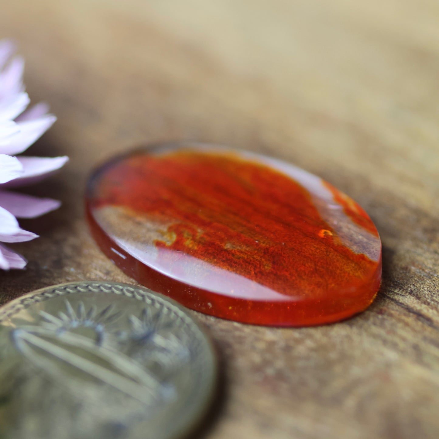 Gower Surfite Cabochon - approx. 27 x 17 x 3.8 mm
