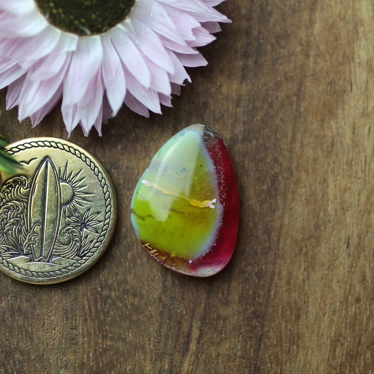 Gower Surfite Cabochon - approx. 21 x 15 x 4.6 mm