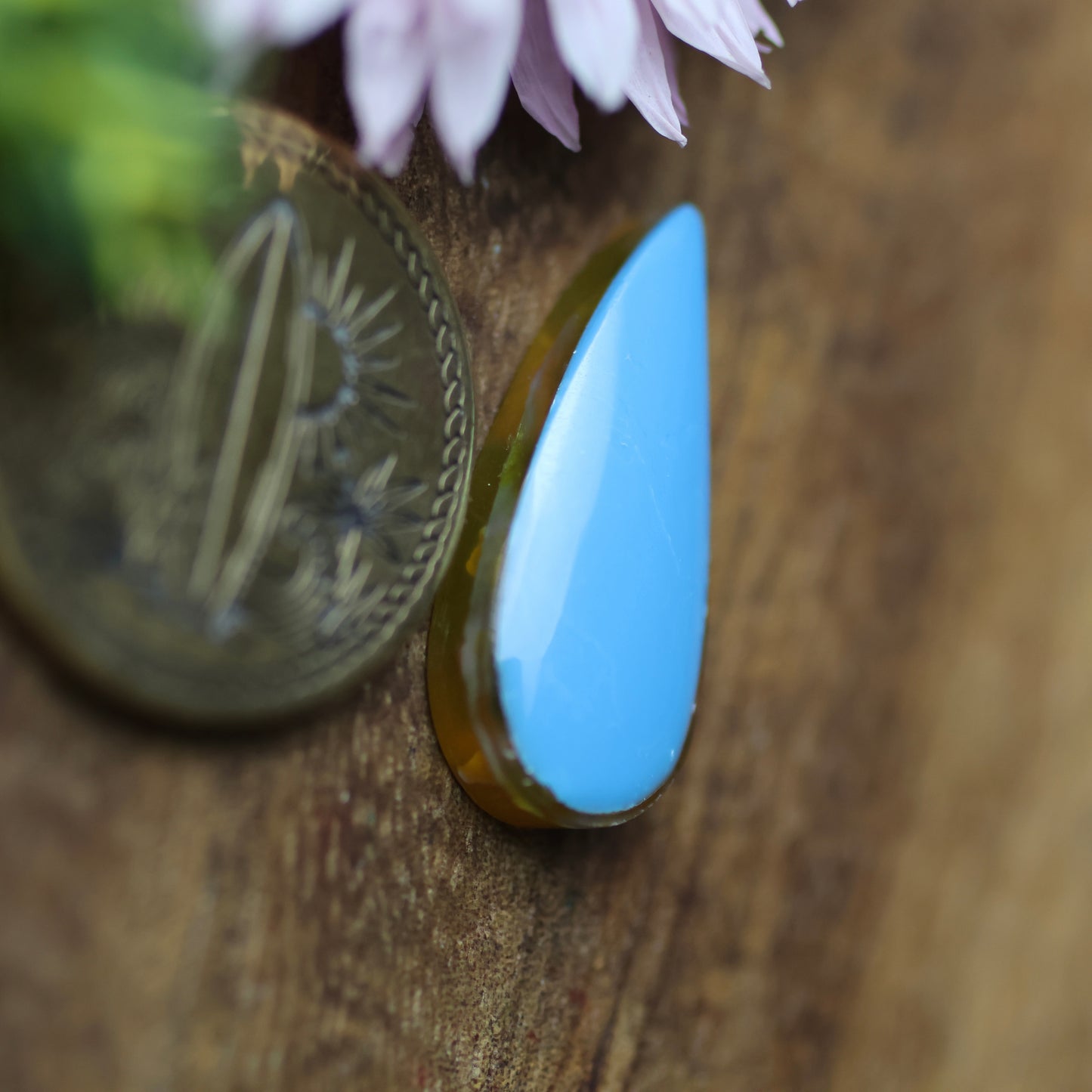 Gower Surfite Cabochon - approx. 22 x 9 x 4.6 mm