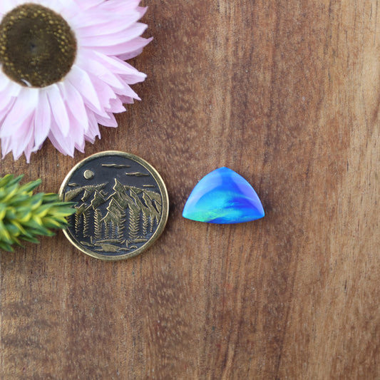 Aurora Opal Cabochon - approx. 15 x 10 x 4.2 mm