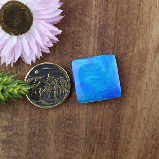 Aurora Opal Cabochon - approx. 19 x 19 x 4.9 mm