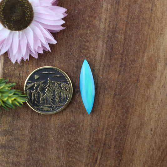 Aurora Opal Cabochon - approx. 22 x 6 x 3.8 mm