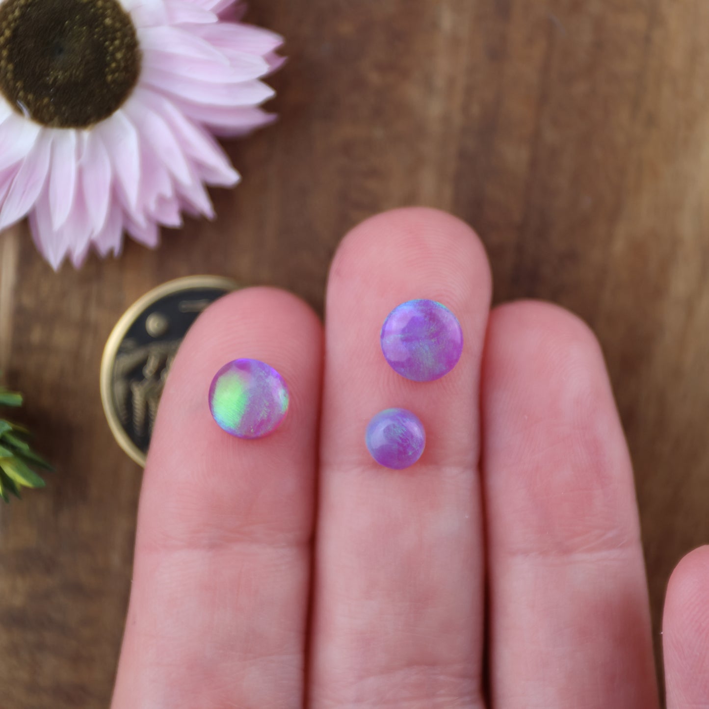 Aurora Opal Cabochon Set of 3 - Mixed Size