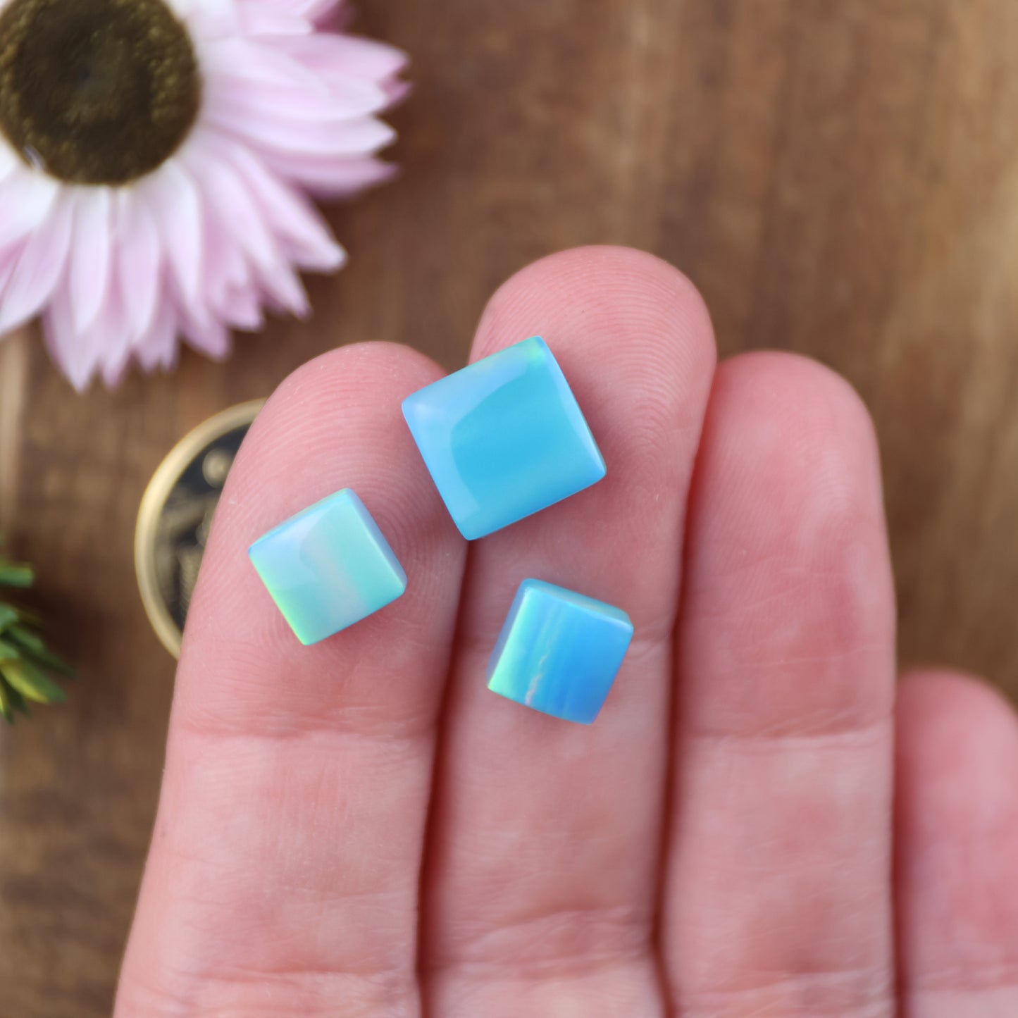 Aurora Opal Cabochon Set of 3 - Mixed Size