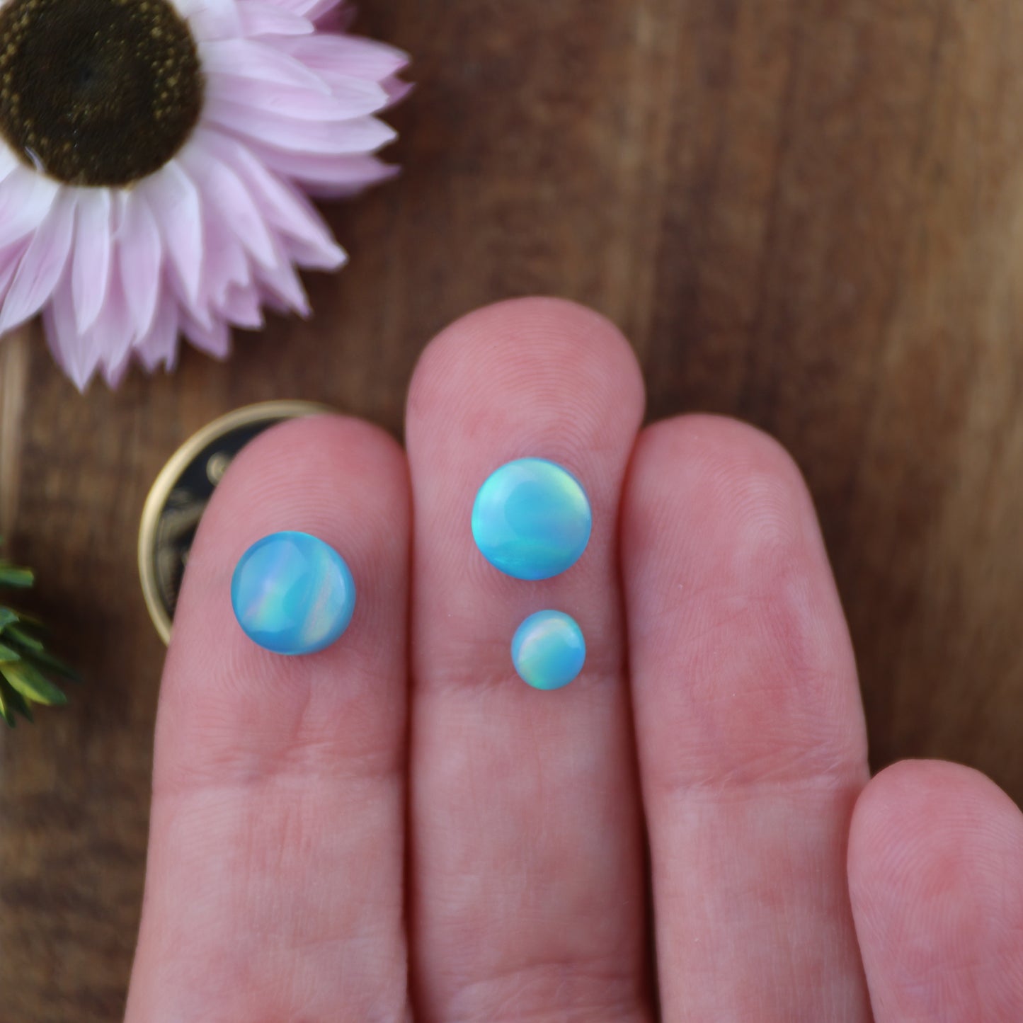 Aurora Opal Cabochon Set of 3 - Mixed Size