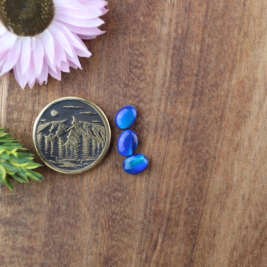 Aurora Opal Cabochon Set of 3 - approx. 7 x 5 mm