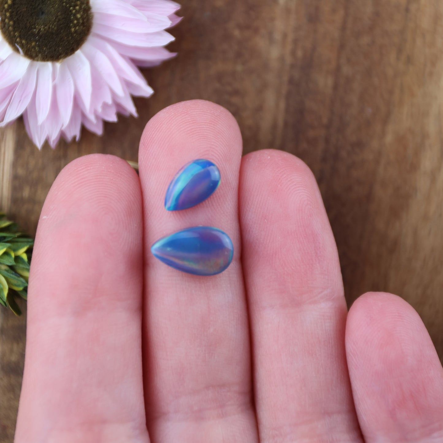 Aurora Opal Cabochon Set of 2 - Mixed Size