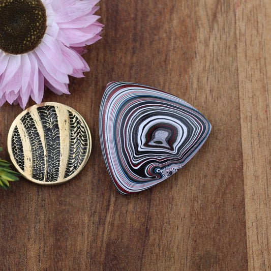 Fordite Cabochon - approx. 26 x 26 x 5.3 mm