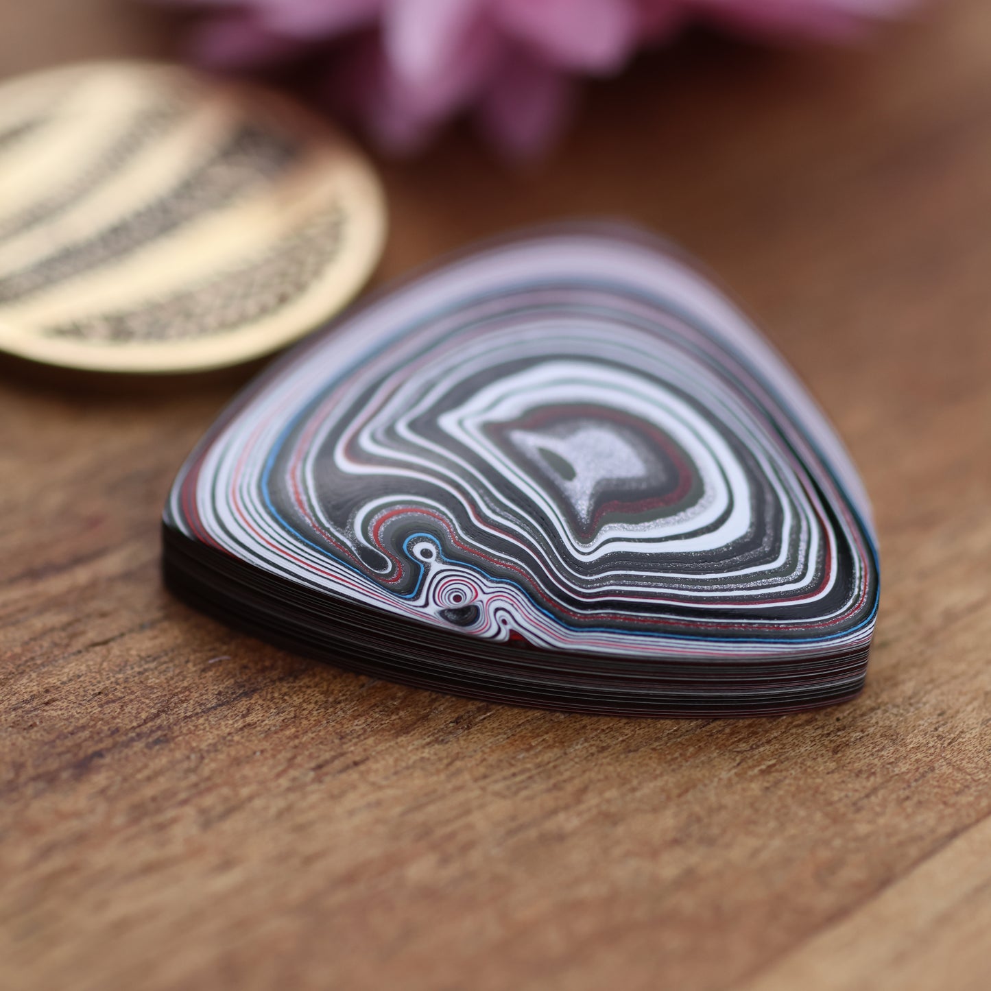 Fordite Cabochon - approx. 26 x 26 x 5.3 mm