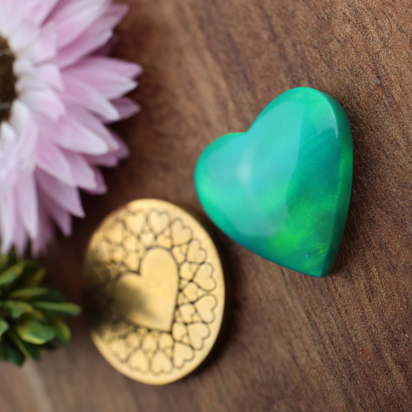 Aurora Opal Cabochon - approx. 17 x 17 x 4.6 mm