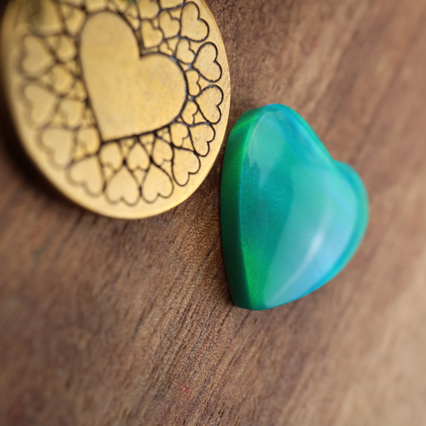 Aurora Opal Cabochon - approx. 16 x 17 x 4.7 mm