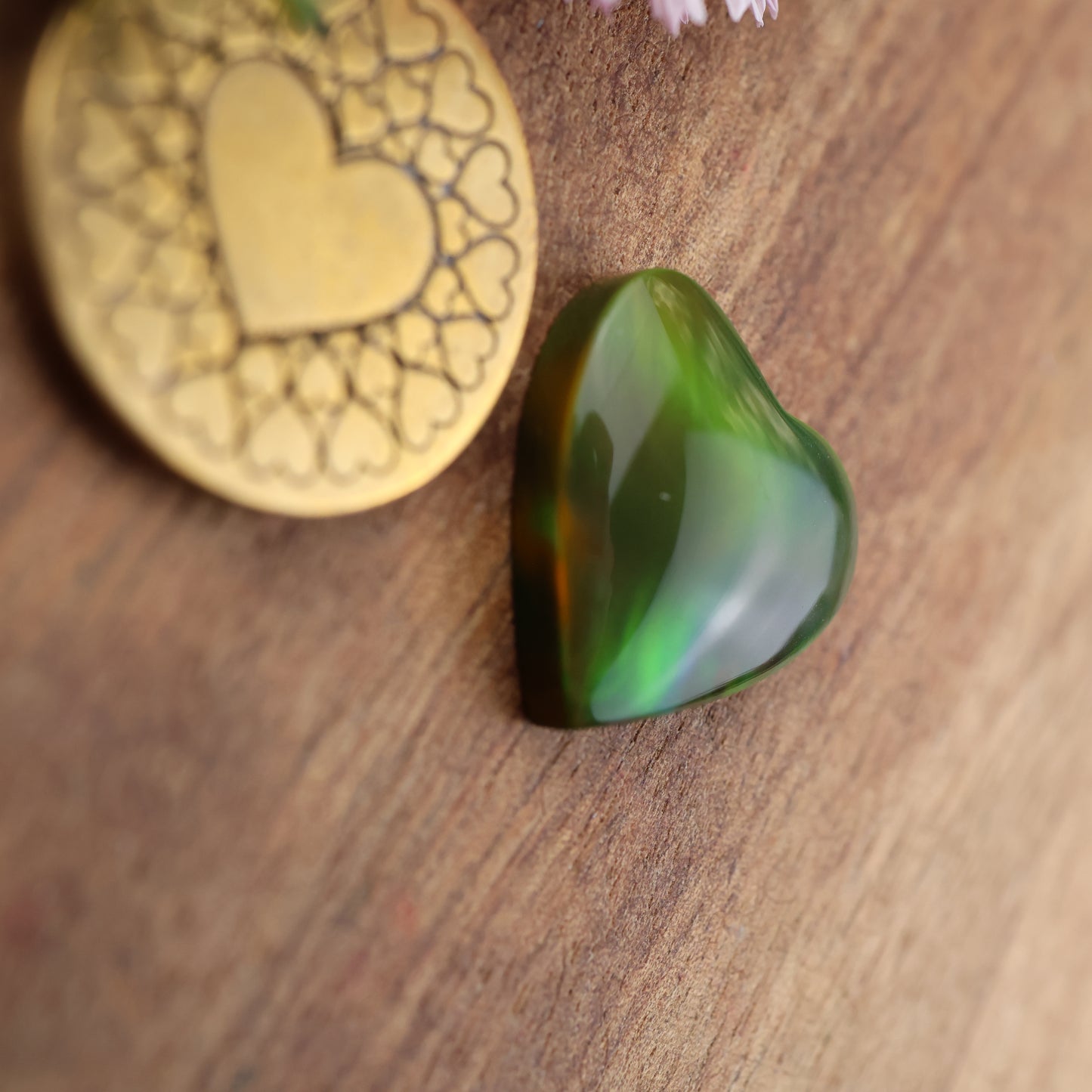 Aurora Opal Cabochon - approx. 17 x 17 x 4.7 mm