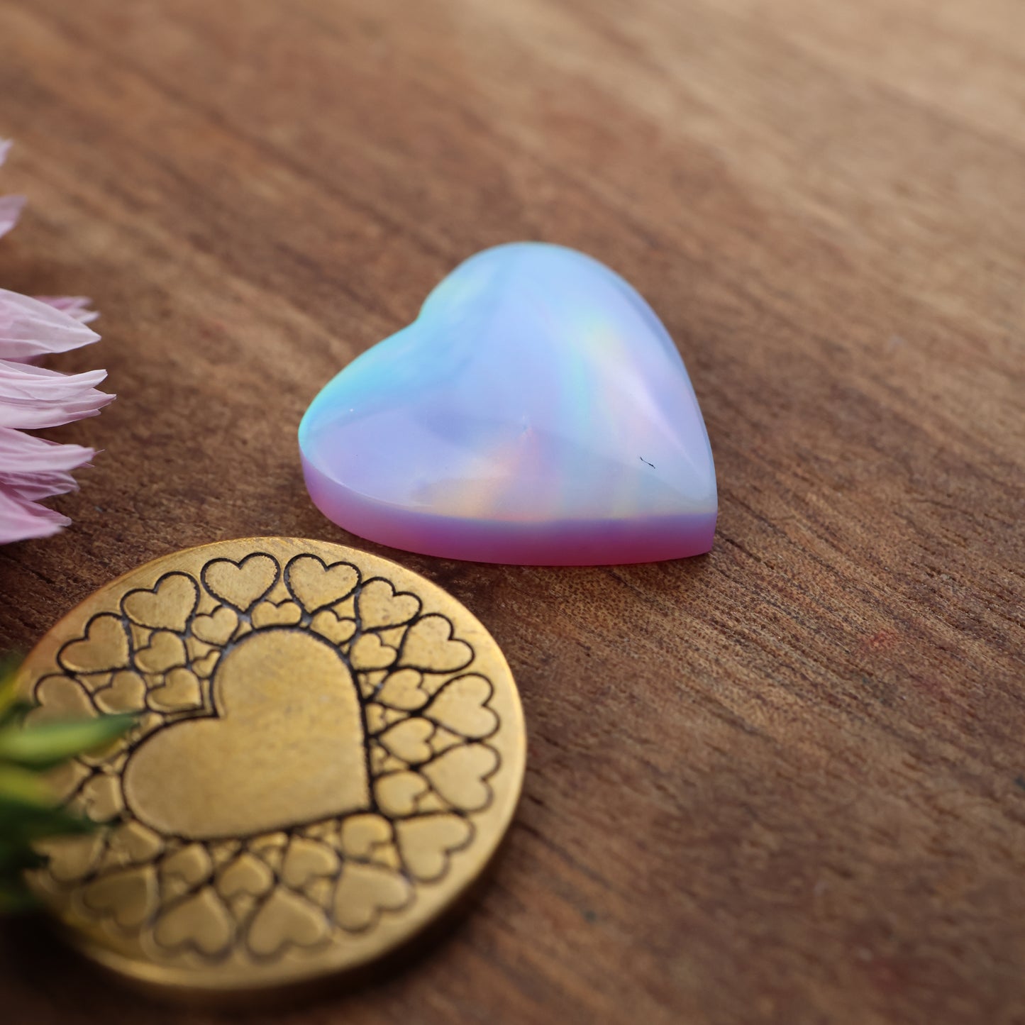 Aurora Opal Cabochon - approx. 17 x 17 x 4.8 mm