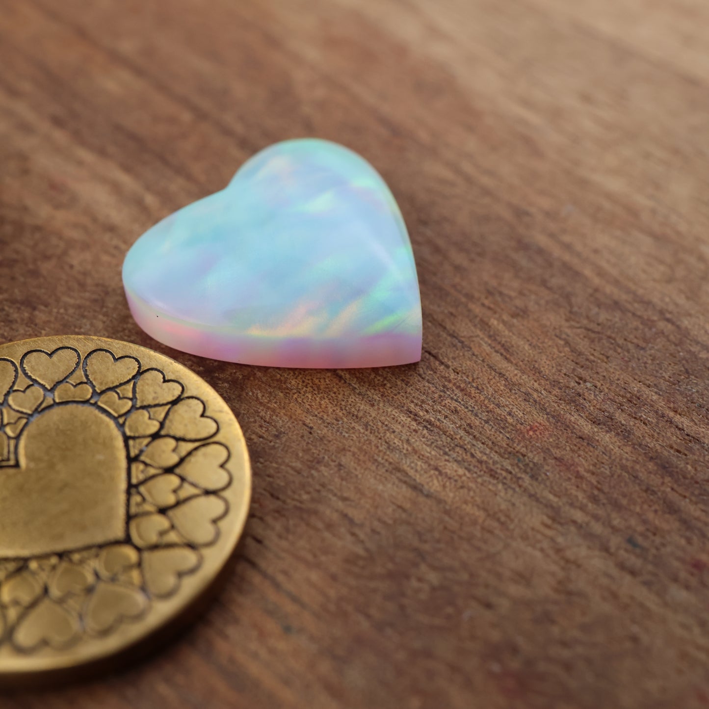 Aurora Opal Cabochon - approx. 17 x 17 x 4.4 mm