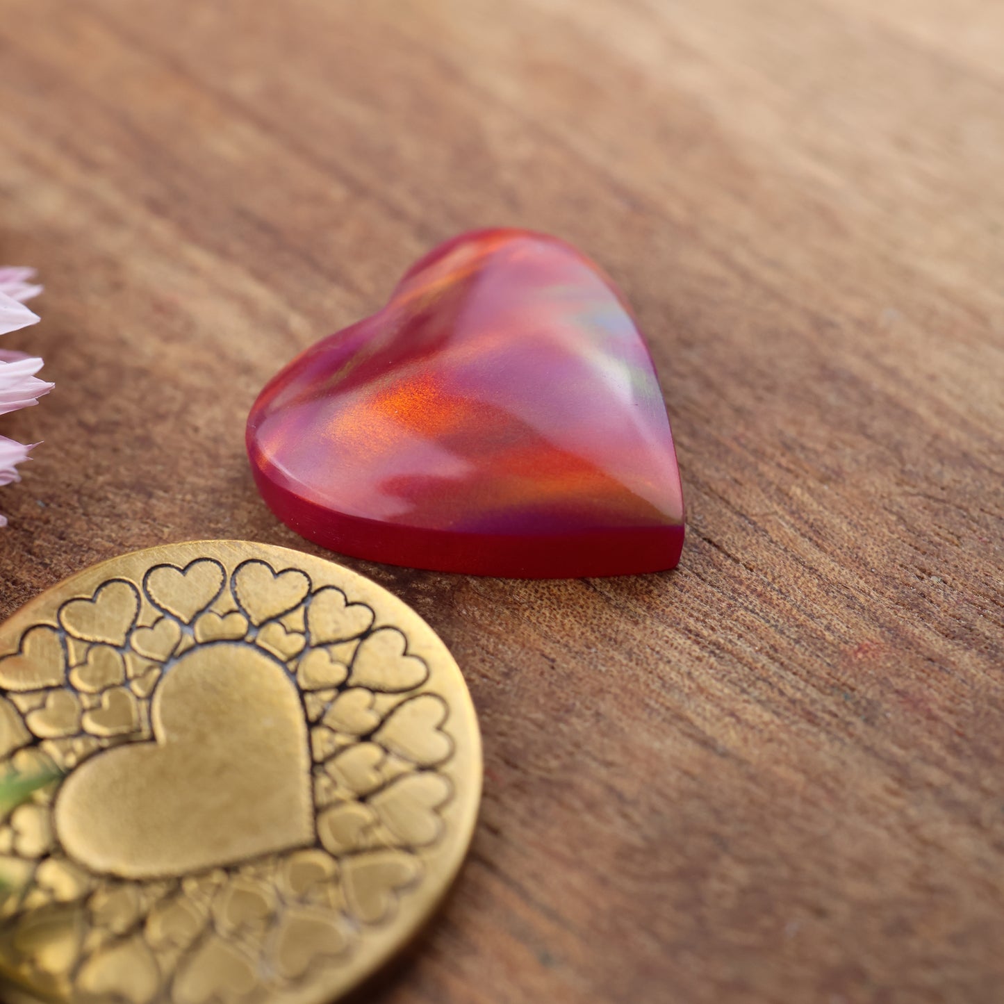 Aurora Opal Cabochon - approx. 17 x 17 x 4.5 mm