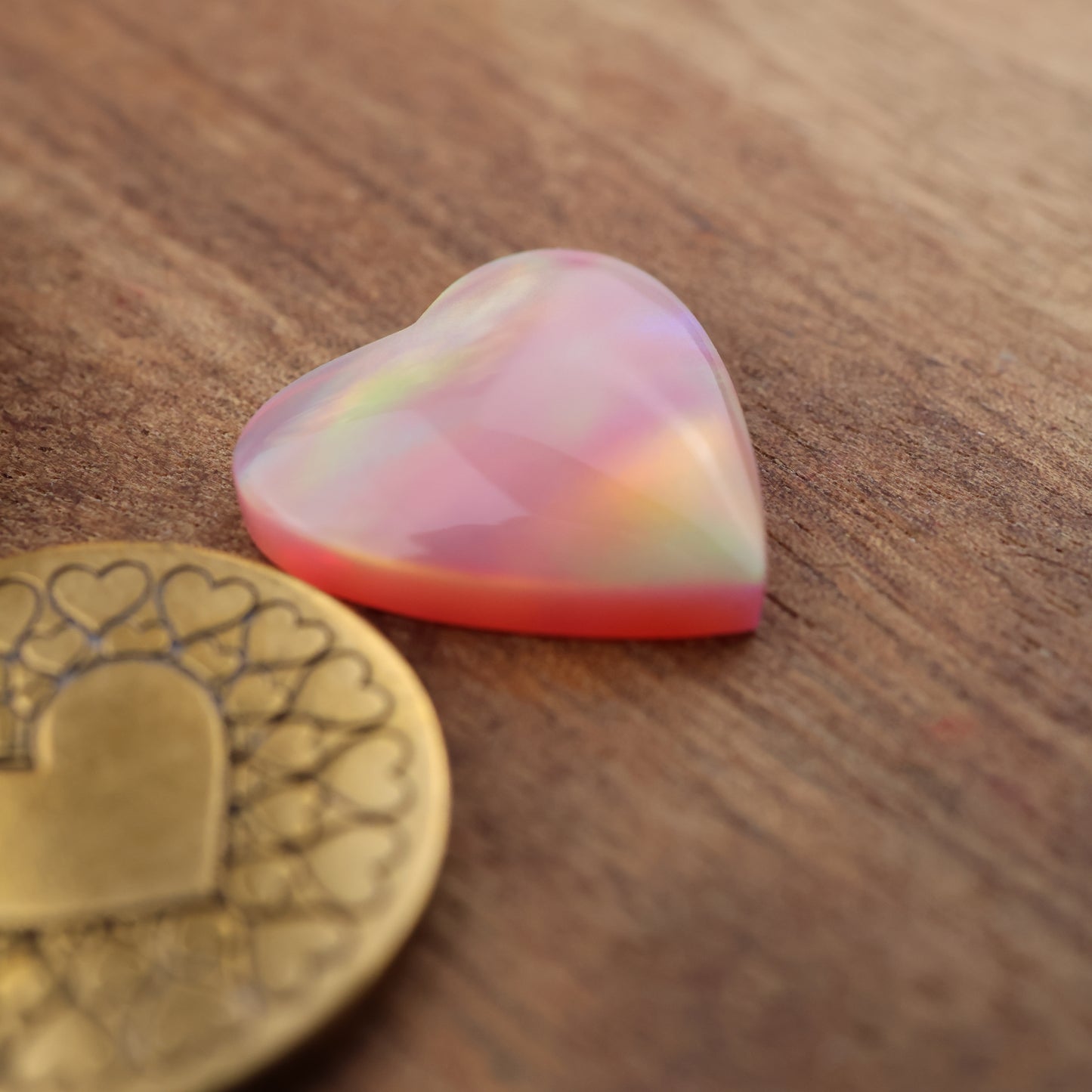 Aurora Opal Cabochon - approx. 17 x 17 x 4.4 mm