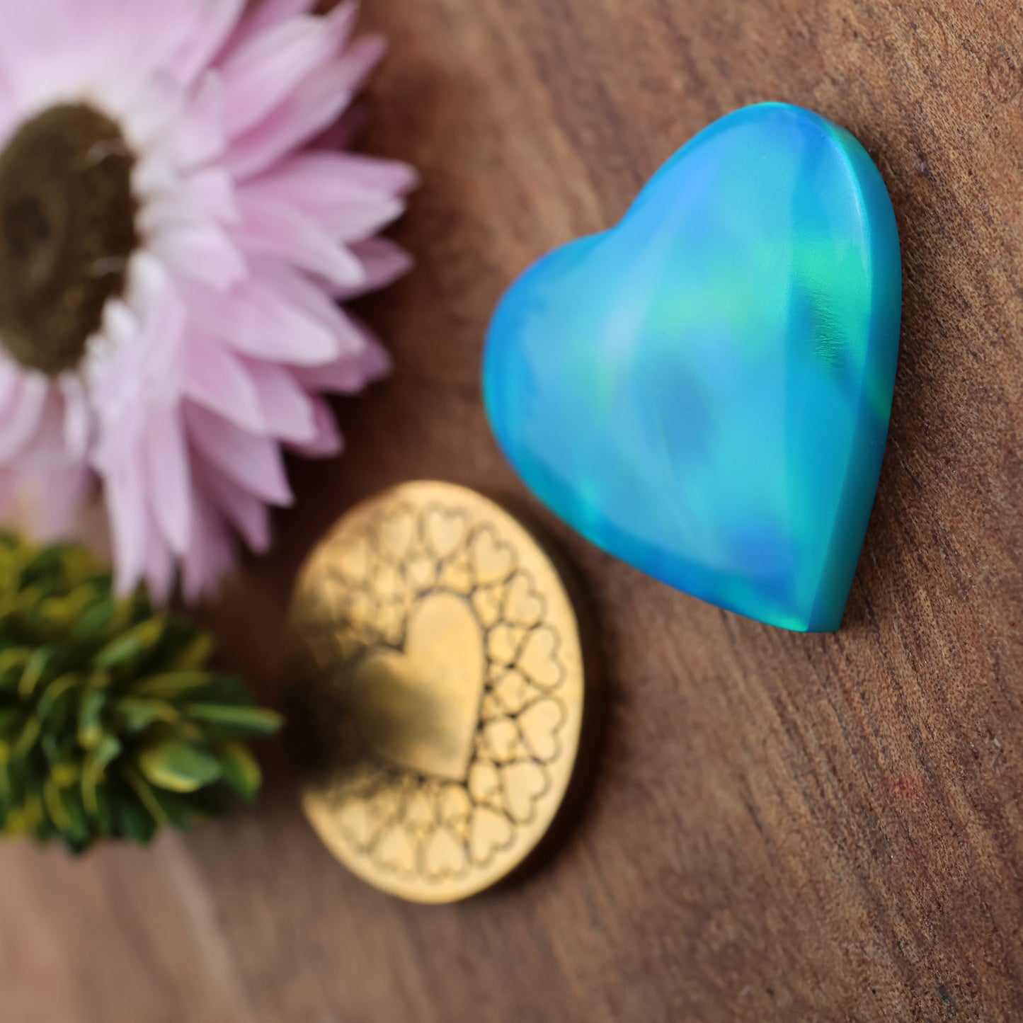 Aurora Opal Cabochon - approx. 21 x 21 x 4.7 mm