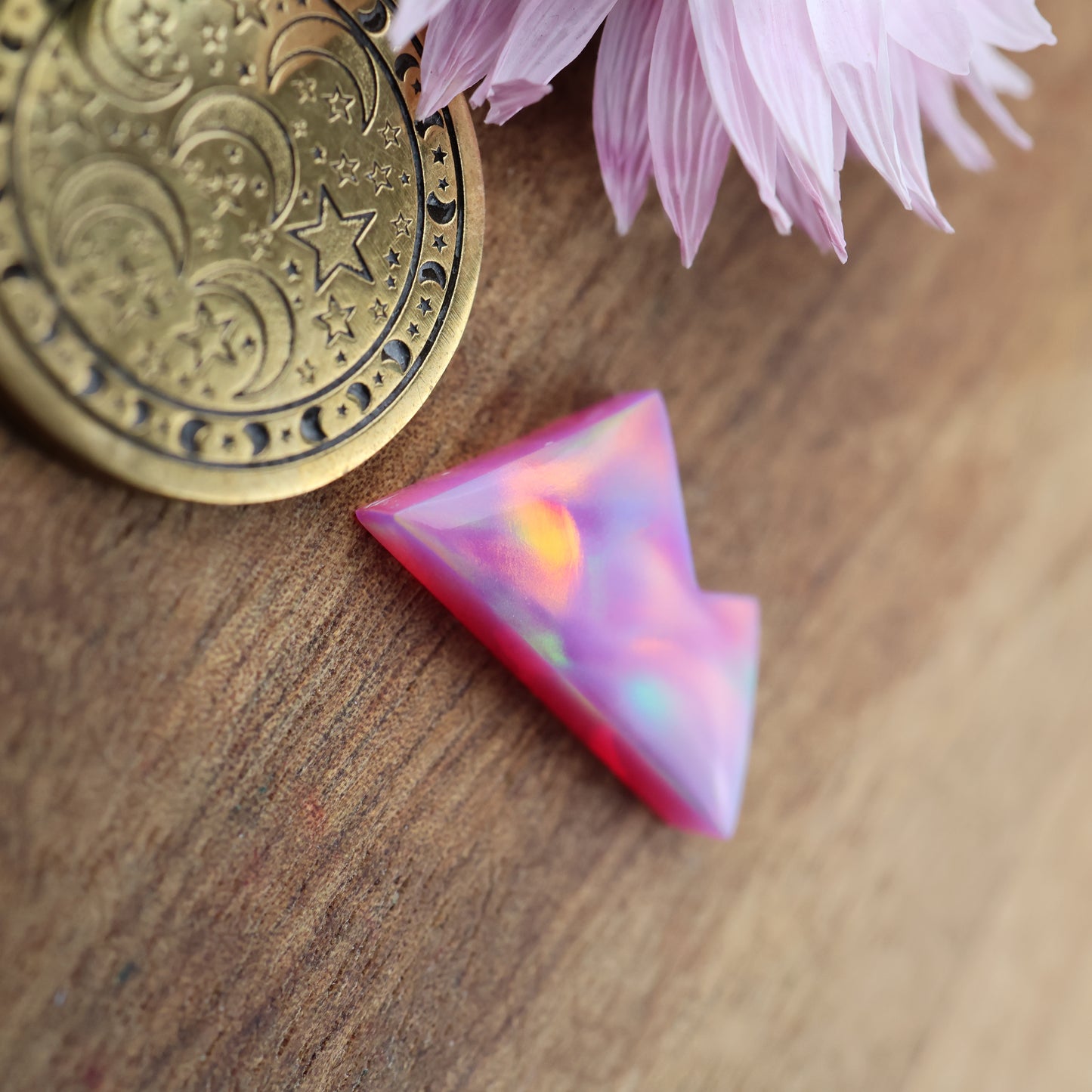 Aurora Opal Cabochon - approx. 19 x 11 x 3.9 mm