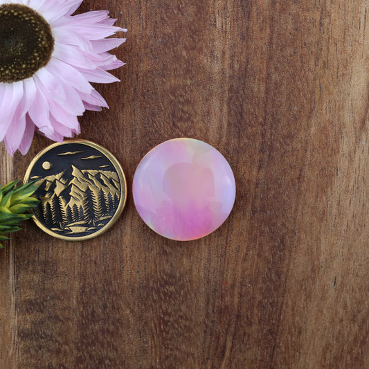 Aurora Opal Cabochon - approx. 20 x 20 x 4.9 mm