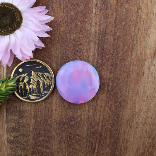 Aurora Opal Cabochon - approx. 20 x 20 x 4.6 mm