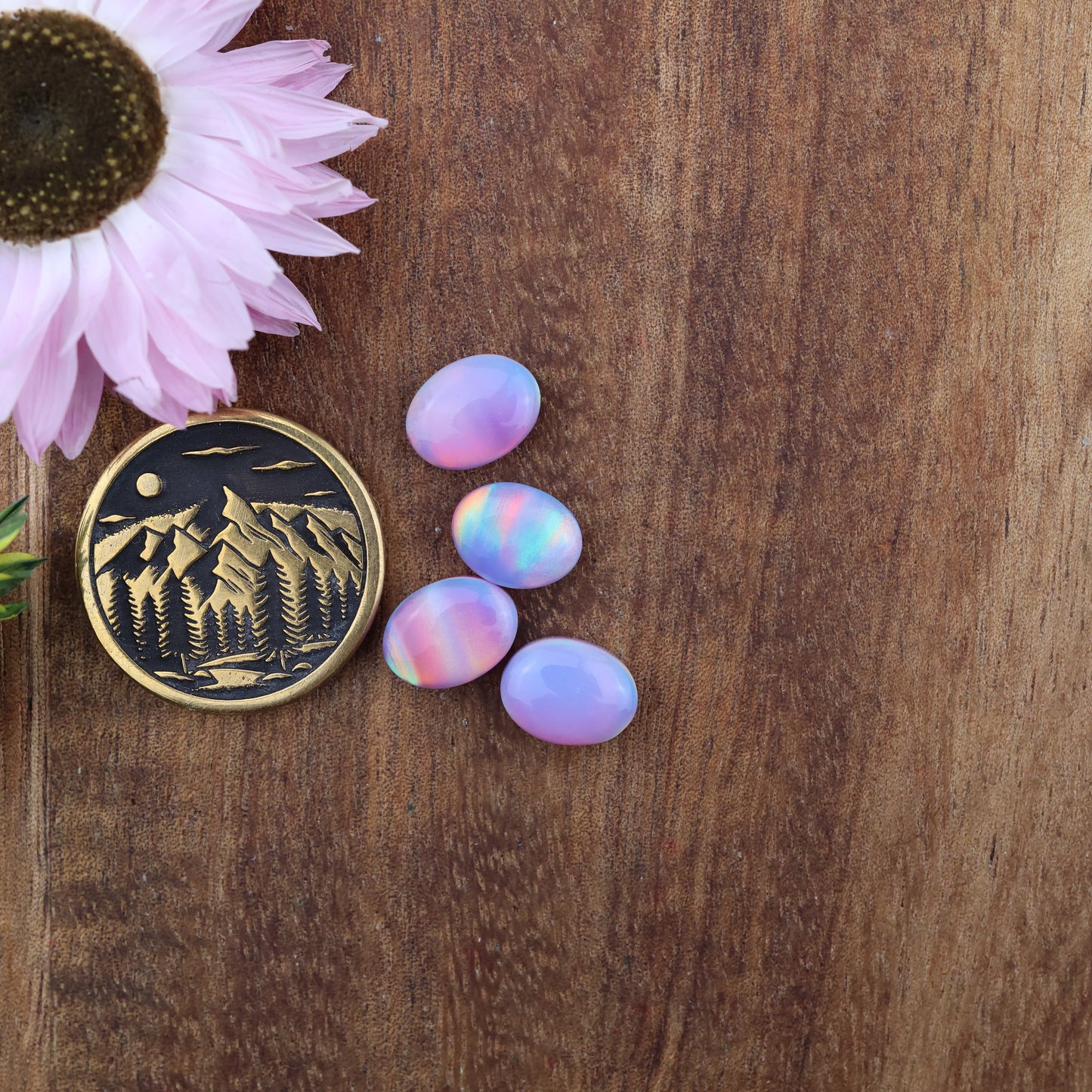 Aurora Opal Cabochon Set of 4 - approx. 9 x 7 mm