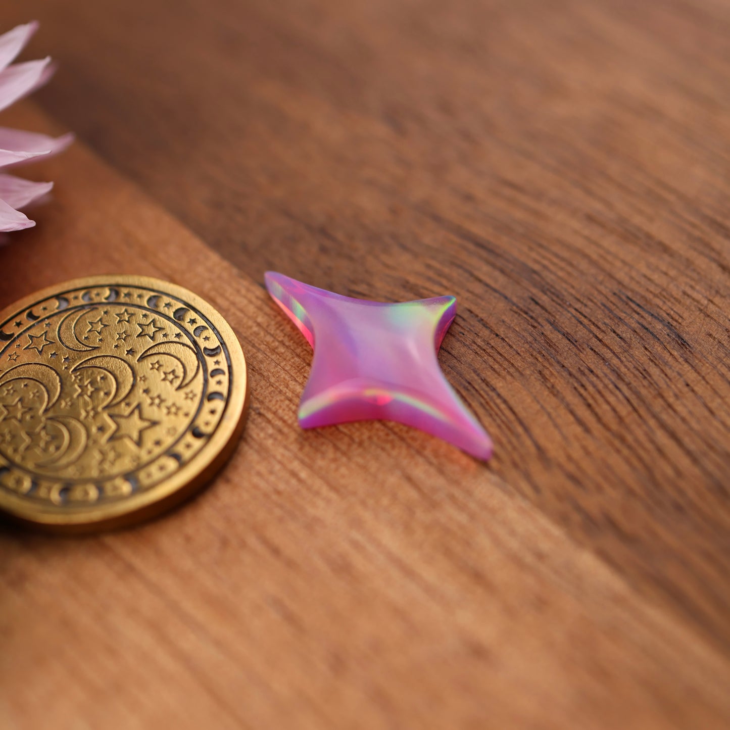 Aurora Opal Cabochon - approx. 21 x 14 x 3.5 mm