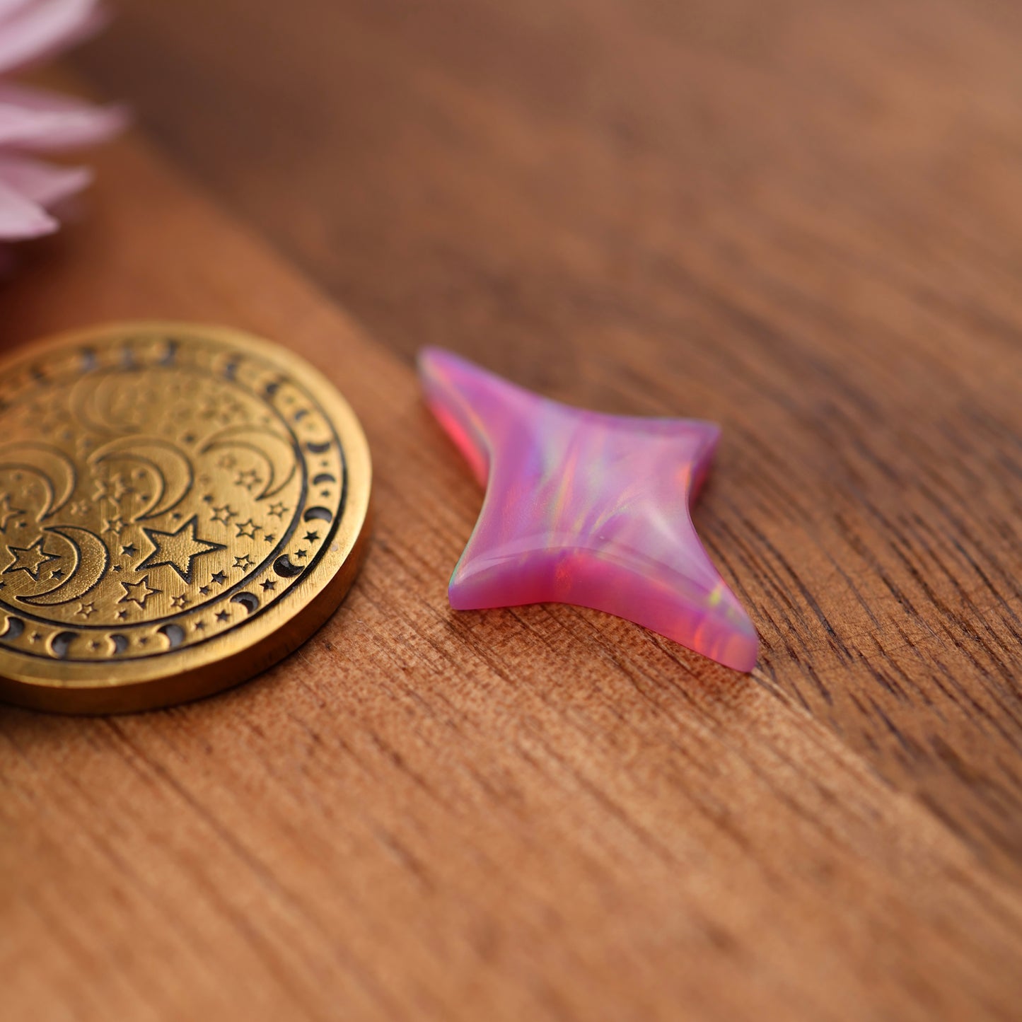 Aurora Opal Cabochon - approx. 21 x 14 x 3.6 mm