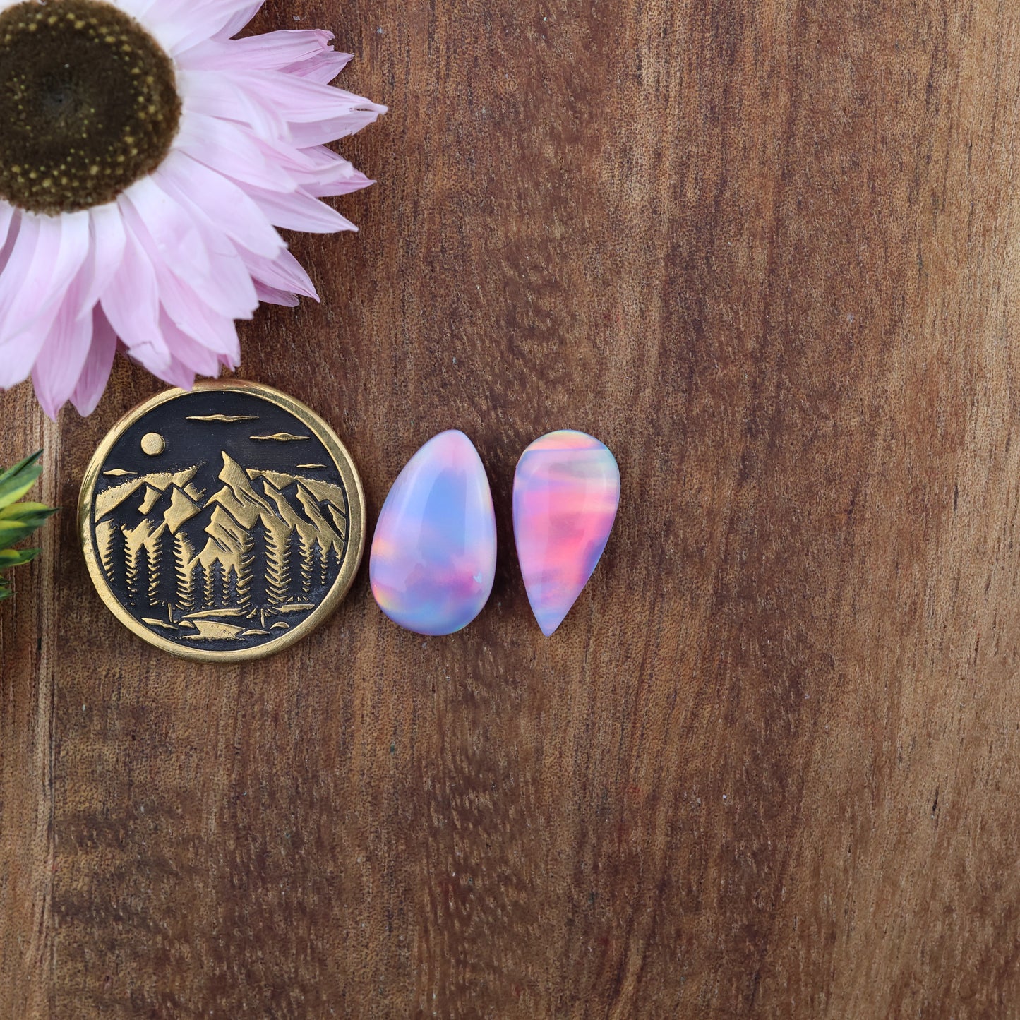 Aurora Opal Cabochon Set of 2 - Mixed Size