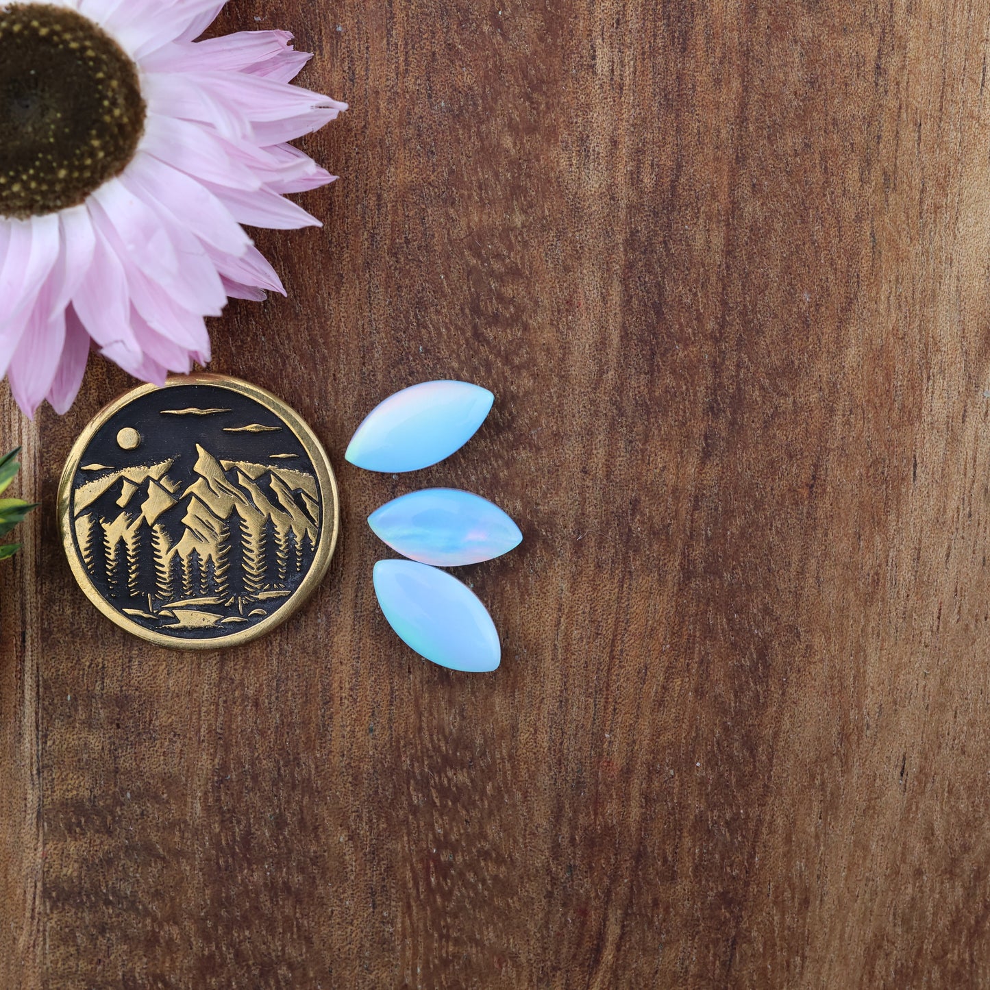 Aurora Opal Cabochon Set of 3 - approx. 11 x 5 mm