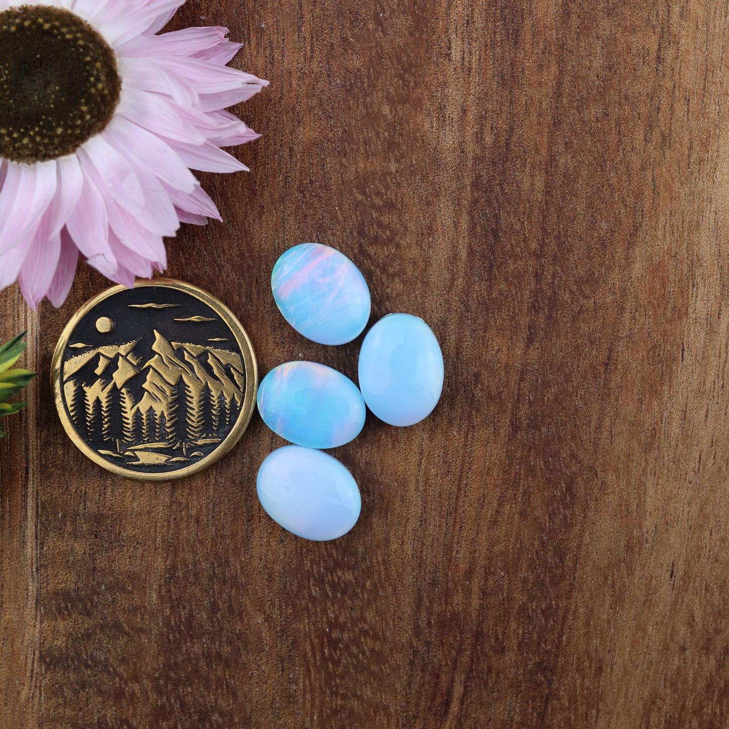 Aurora Opal Cabochon Set of 4 - approx. 11 x 8 mm