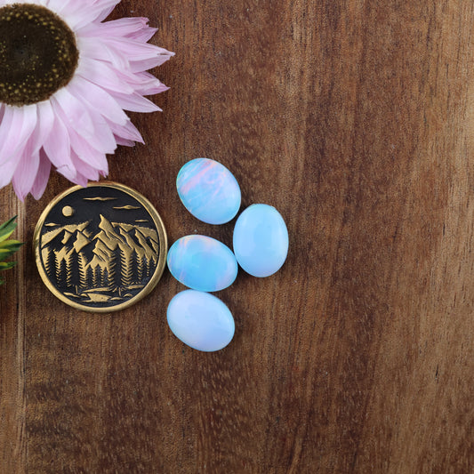 Aurora Opal Cabochon Set of 4 - approx. 11 x 8 mm
