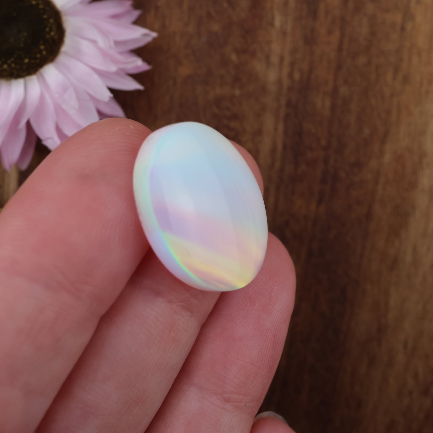 Aurora Opal Cabochon - approx. 21 x 16 x 5.1 mm