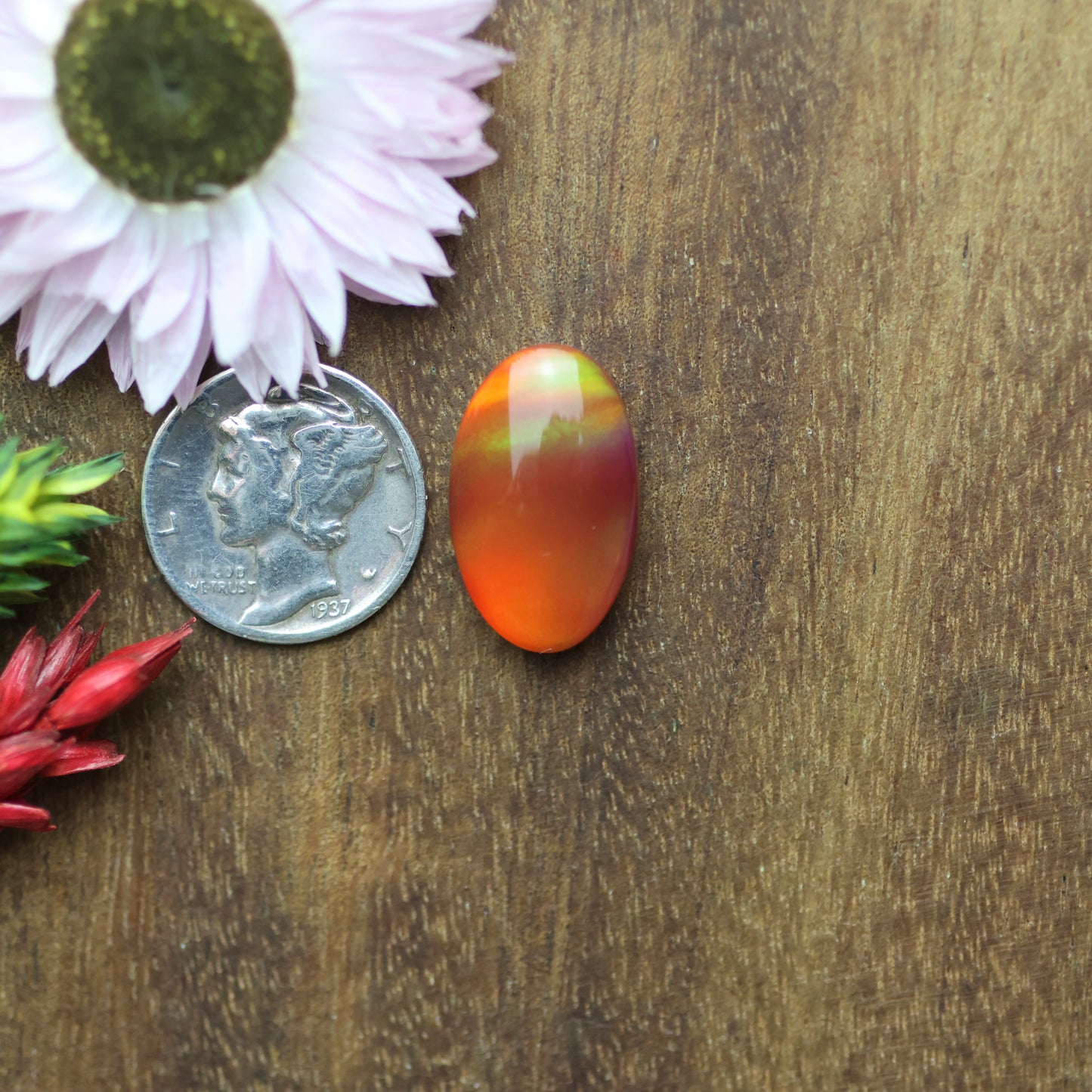 Aurora Opal Cabochon - approx. 19 x 11 x 5 mm