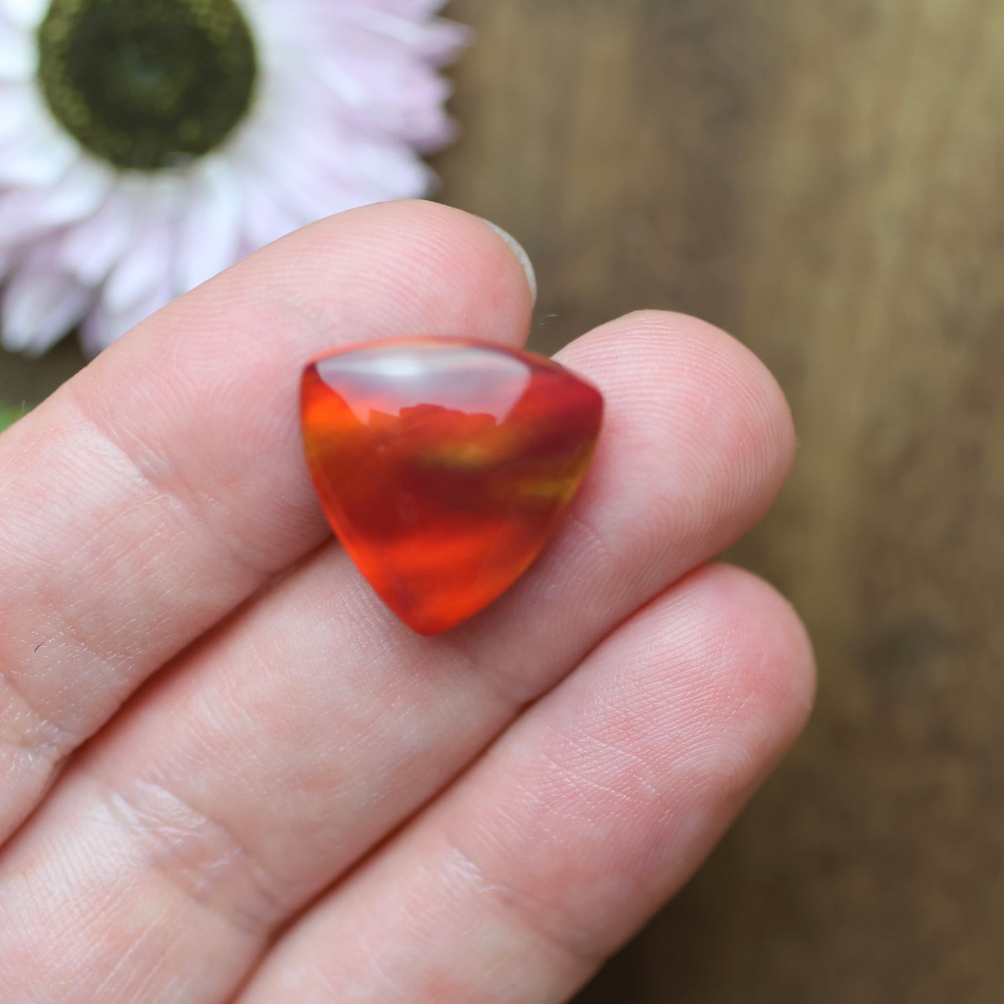 Aurora Opal Cabochon - approx. 17 x 17 x 5.1 mm