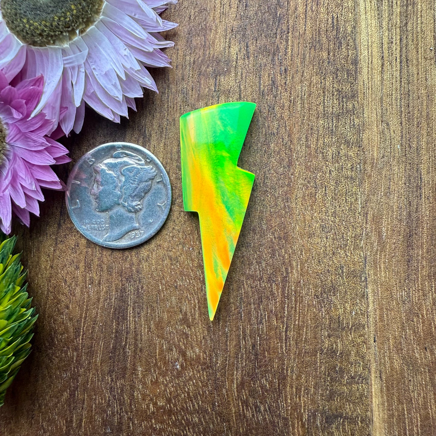 Aurora Opal Cabochon - approx. 35 x 12 x 4.6 mm