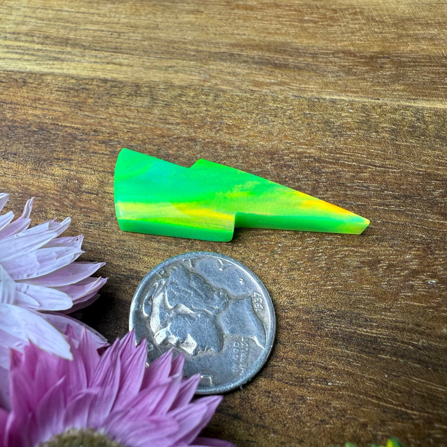 Aurora Opal Cabochon - approx. 35 x 12 x 4.6 mm