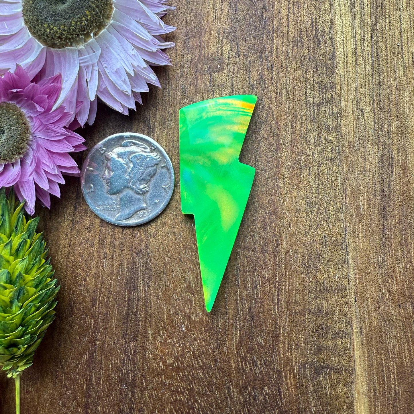 Aurora Opal Cabochon - approx. 40 x 14 x 4.5 mm