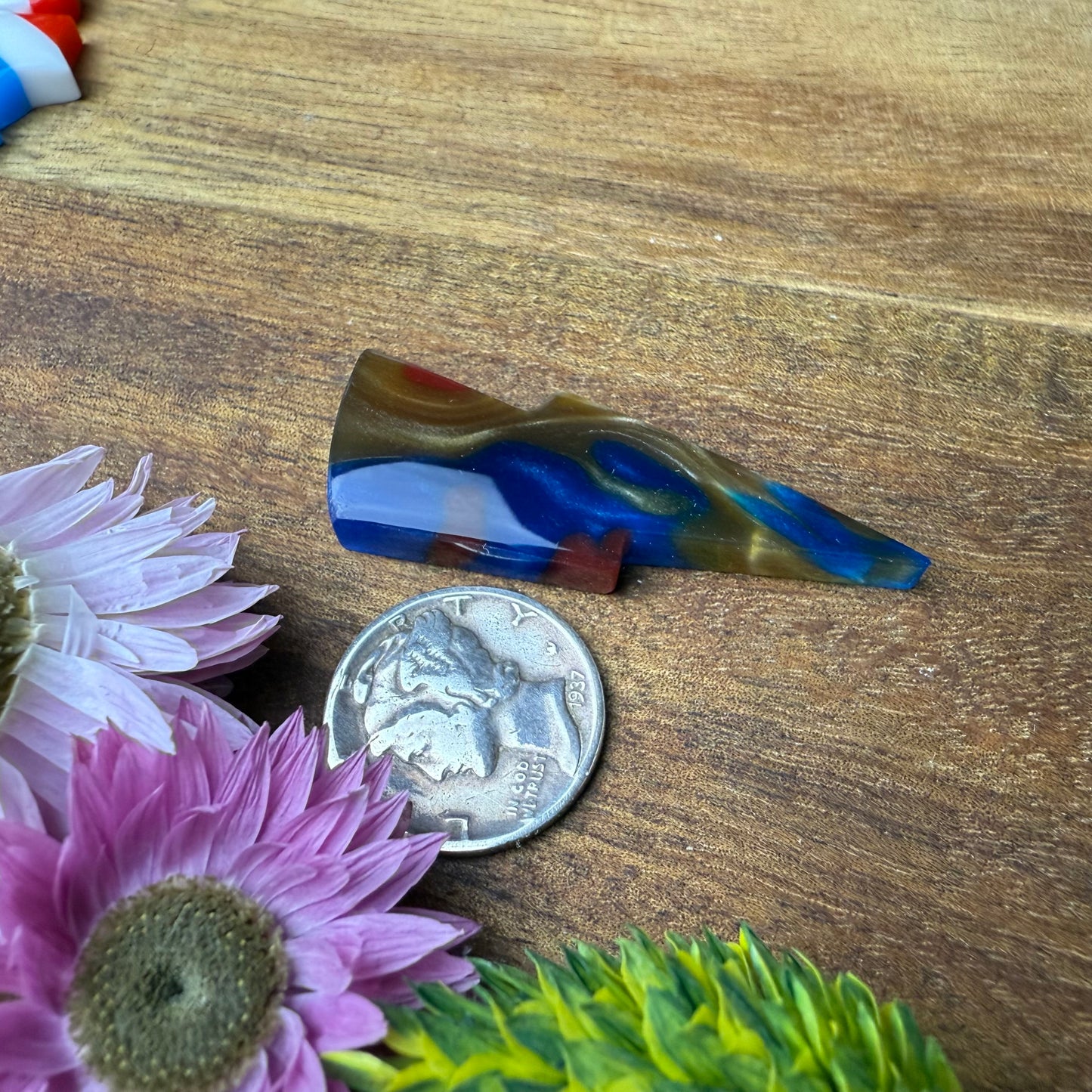 Acrylic Cabochon - approx. 42 x 14 x 5.1 mm