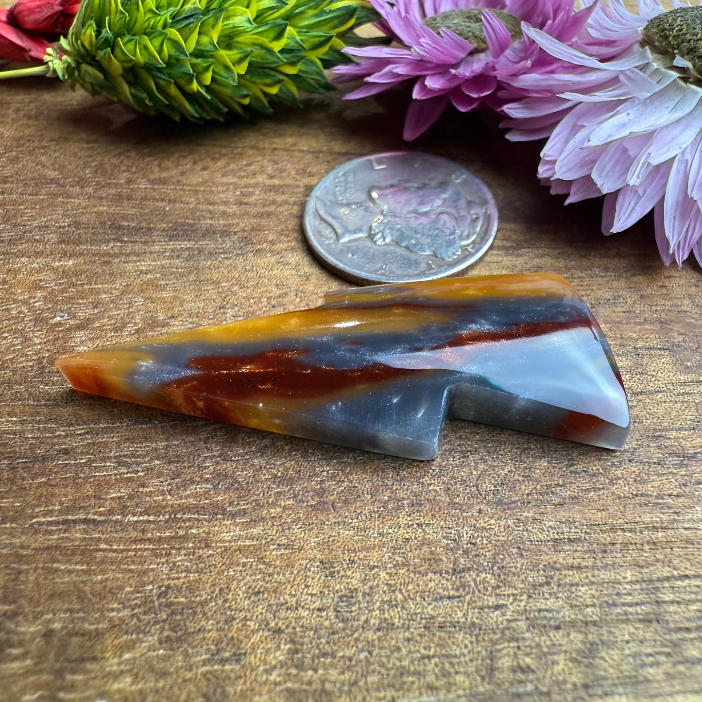 Acrylic Cabochon - approx. 40 x 15 x 5.2 mm