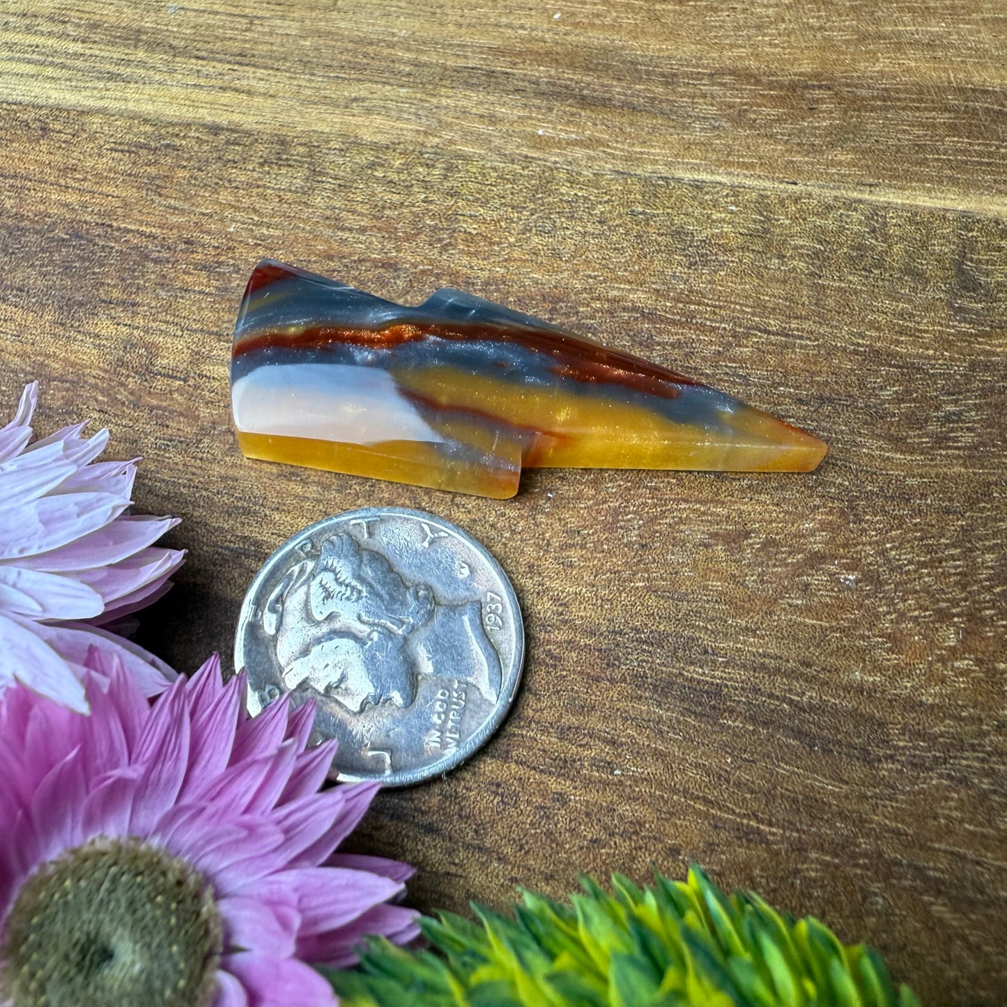 Acrylic Cabochon - approx. 40 x 15 x 5.2 mm